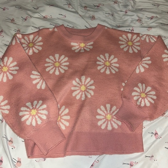 Franki by Francesca Pink Daisy Sweater - 10 - Picture 1 of 4